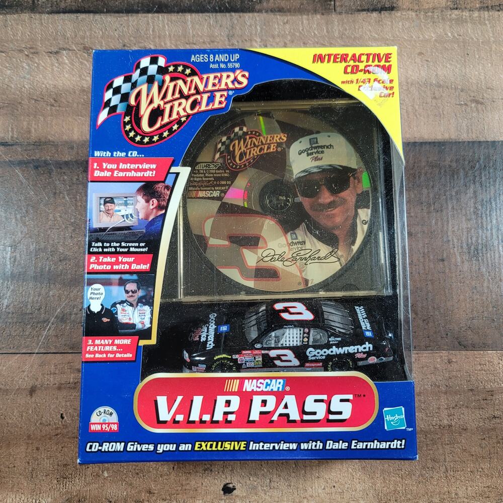 Winners Circle Dale Earnhardt #3 Nascar 1/43 Diecast Car W Interactive CD-ROM